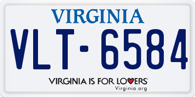 VA license plate VLT6584