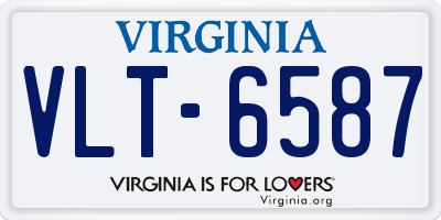 VA license plate VLT6587