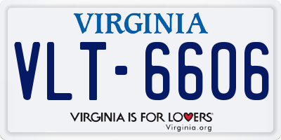 VA license plate VLT6606