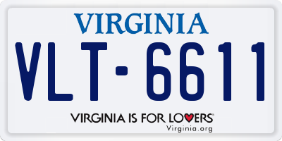 VA license plate VLT6611