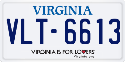 VA license plate VLT6613