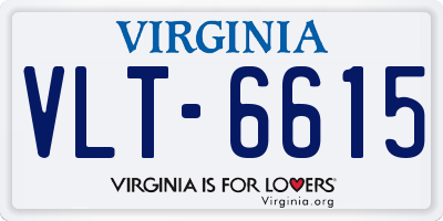 VA license plate VLT6615