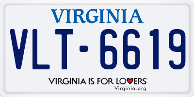 VA license plate VLT6619