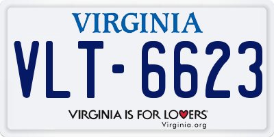 VA license plate VLT6623