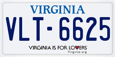 VA license plate VLT6625