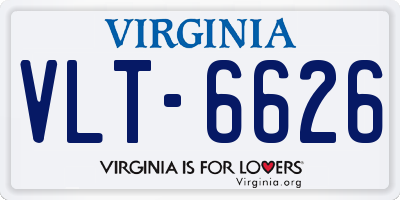 VA license plate VLT6626