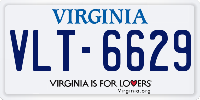VA license plate VLT6629