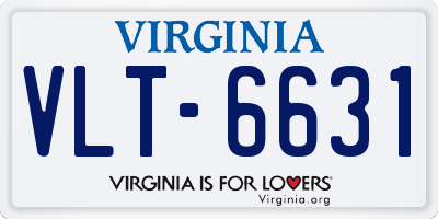 VA license plate VLT6631