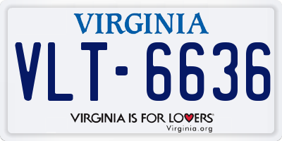 VA license plate VLT6636