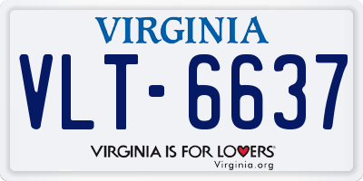 VA license plate VLT6637