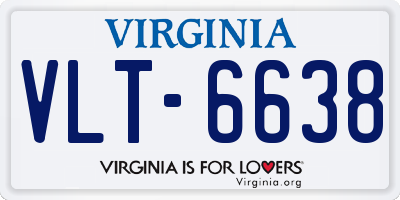 VA license plate VLT6638