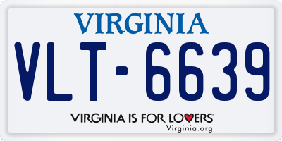 VA license plate VLT6639