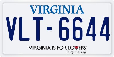 VA license plate VLT6644