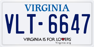 VA license plate VLT6647