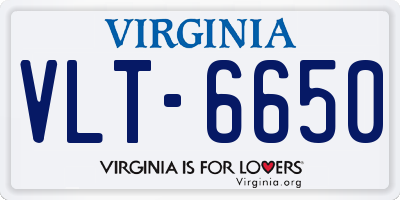 VA license plate VLT6650