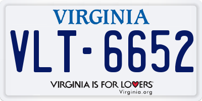 VA license plate VLT6652