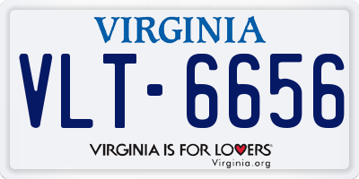 VA license plate VLT6656