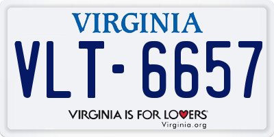 VA license plate VLT6657