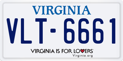 VA license plate VLT6661
