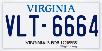 VA license plate VLT6664