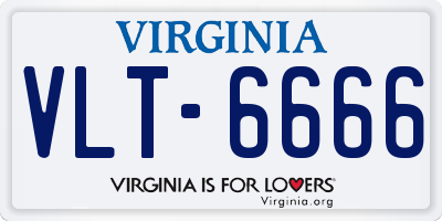 VA license plate VLT6666