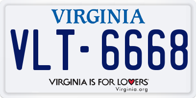 VA license plate VLT6668