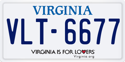 VA license plate VLT6677