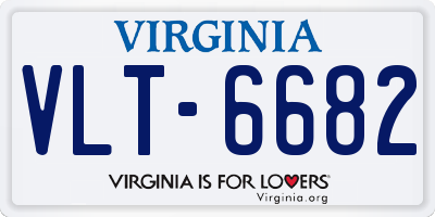 VA license plate VLT6682