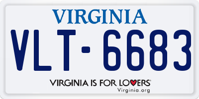 VA license plate VLT6683