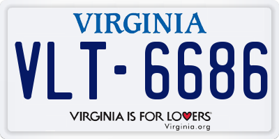 VA license plate VLT6686