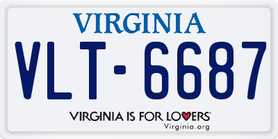 VA license plate VLT6687