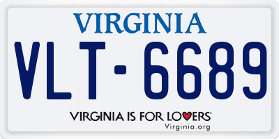 VA license plate VLT6689
