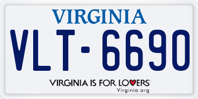 VA license plate VLT6690