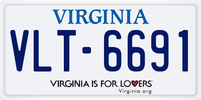 VA license plate VLT6691