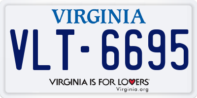 VA license plate VLT6695