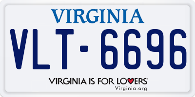 VA license plate VLT6696