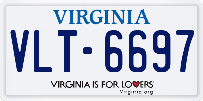 VA license plate VLT6697