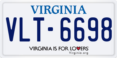 VA license plate VLT6698