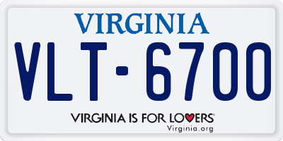 VA license plate VLT6700