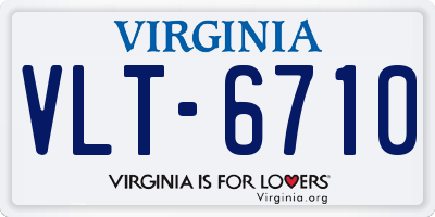 VA license plate VLT6710