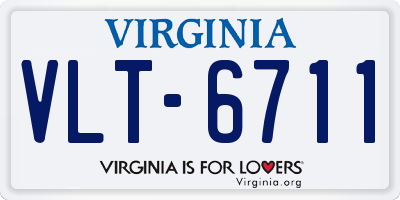 VA license plate VLT6711