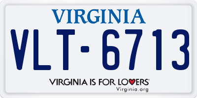 VA license plate VLT6713