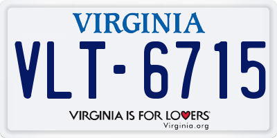 VA license plate VLT6715
