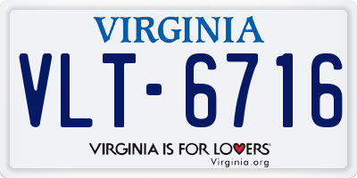 VA license plate VLT6716