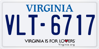 VA license plate VLT6717