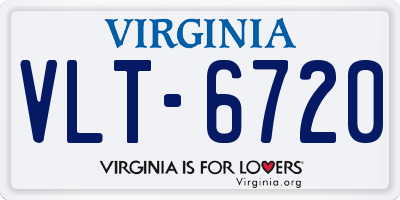 VA license plate VLT6720