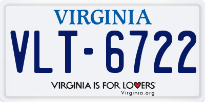 VA license plate VLT6722