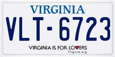 VA license plate VLT6723