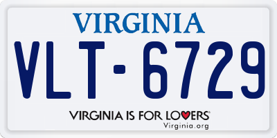 VA license plate VLT6729