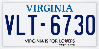VA license plate VLT6730